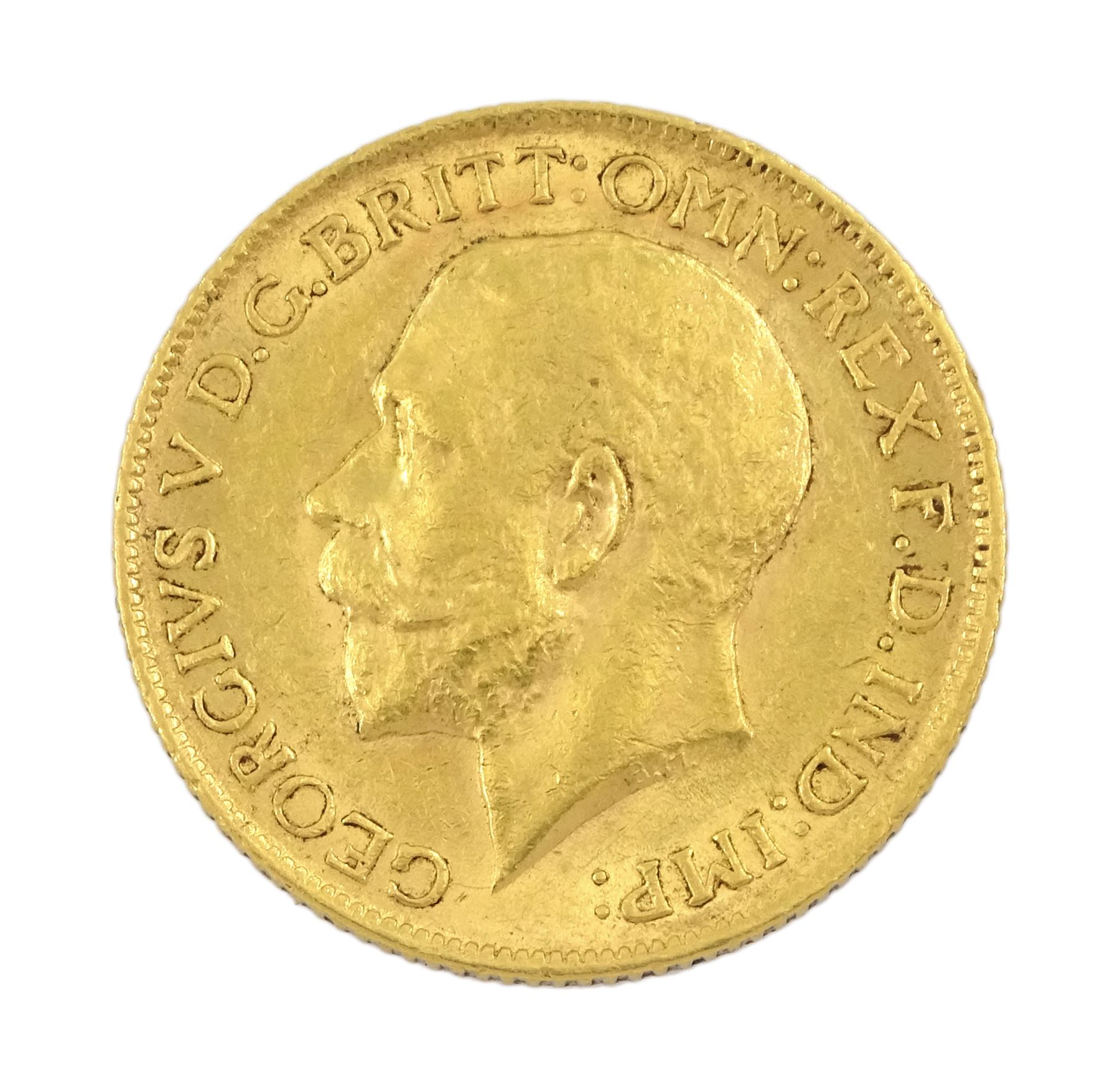 King George V 1911 gold full sovereign coin
