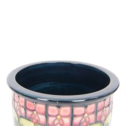 Moorcroft jardinière in Violets pattern, with box H16cm