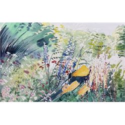 Richard Pottas (Yorkshire Contemporary): Spring Flowers, watercolour signed 34cm x 53cm