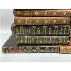 Twenty-seven 19th century leather bound books including The History of Napoleon Edited by R.H. Horne.1841; The Great Diamonds of the World by Edwin W. Streeter. 1882 Second edition; works by Voltaire; etc (27)