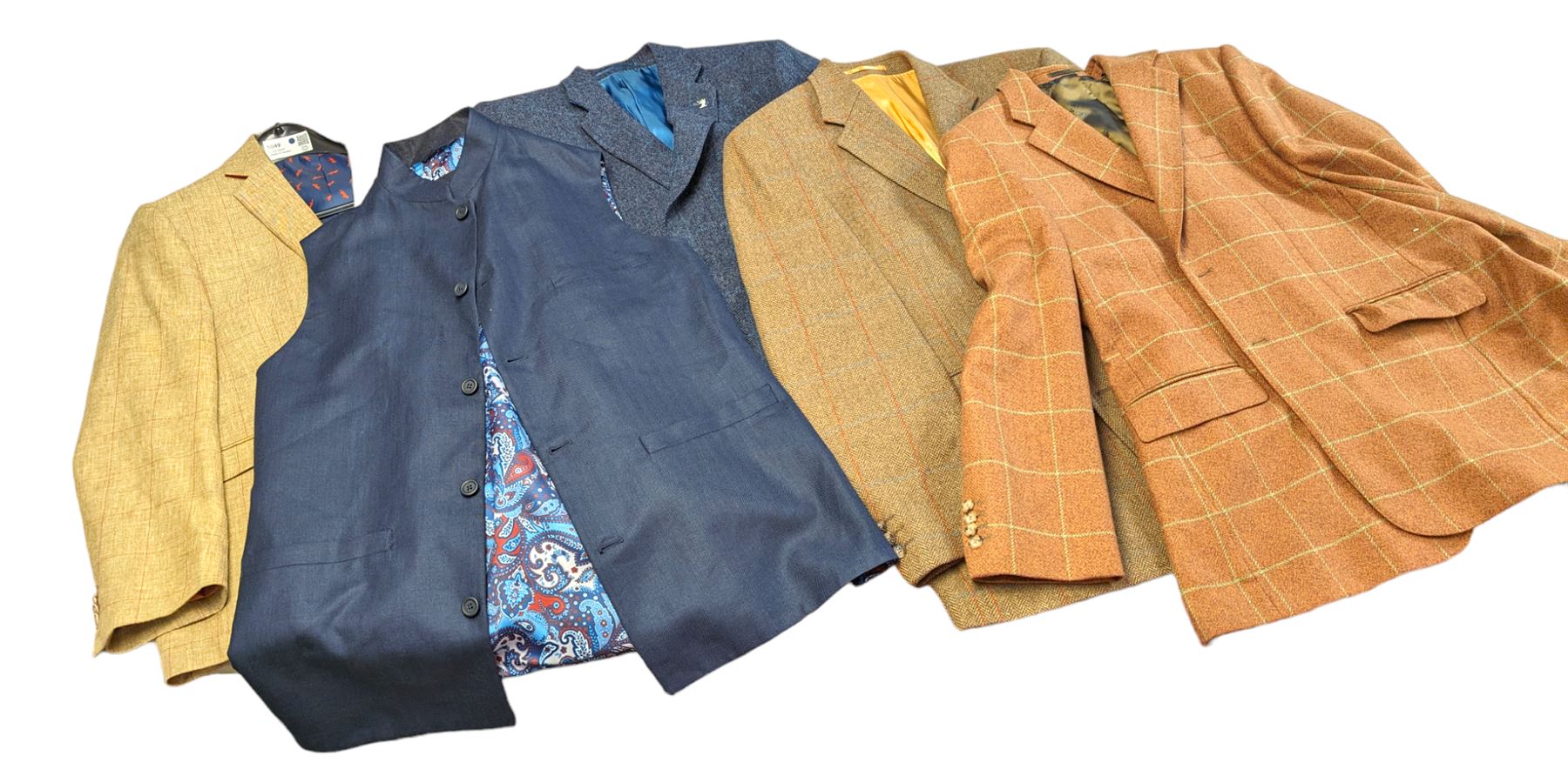 Four sports jackets and one waistcoat, including Brook Taverner, Gurteen, The House of Bruar  