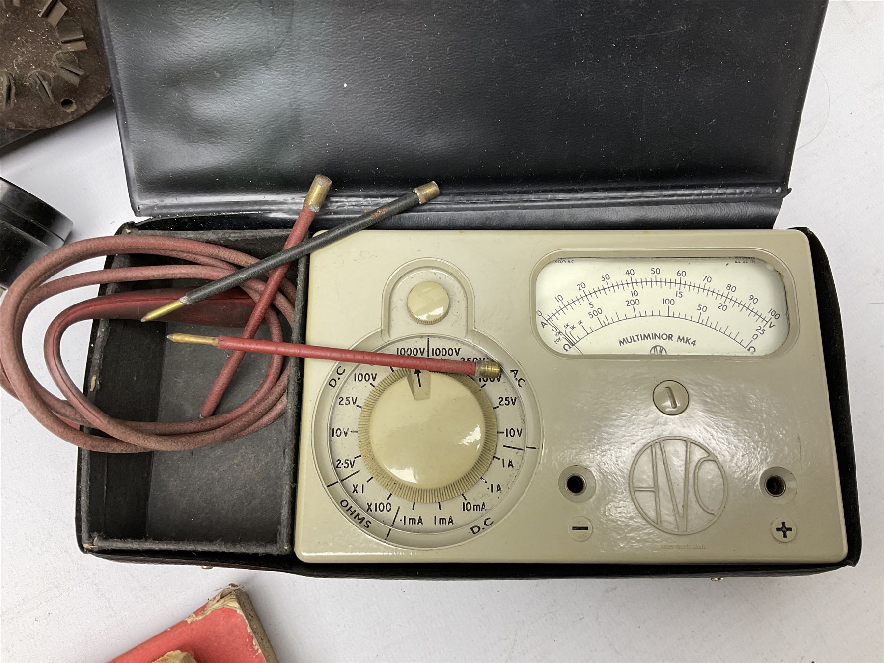 AVO valve tester, British Patent 480752 by the Automatic Coil Winder & Electrical Equipment Co Ltd, together with 16-type plug board with connecting lead, AVO wide range signal generator with original instruction manural and AVO multimeters mk2 and mk4 etc