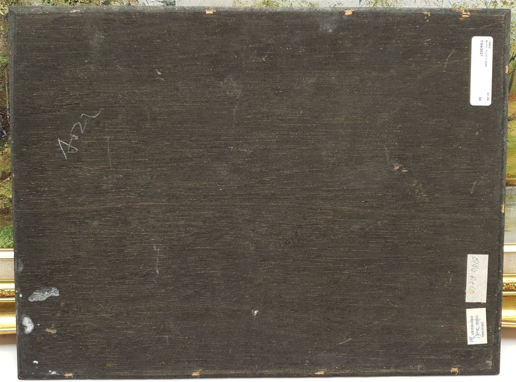 Alan Preece (British 20th century): River Landscape, oil on canvas signed 40cm x 50cm, together with two further continental oils 12cm x 17cm and 30cm x 40cm (3)