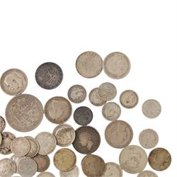 Approximately 236 grams of Great British pre-1920 silver coins
