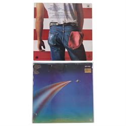 Signed Journey Escape record, with Steve Perry, Neal Schon, Jonathan Cain, Ross Valory, together with a Bruce Springsteen Born in the USA record, Wrecking Ball tour programme and ticket