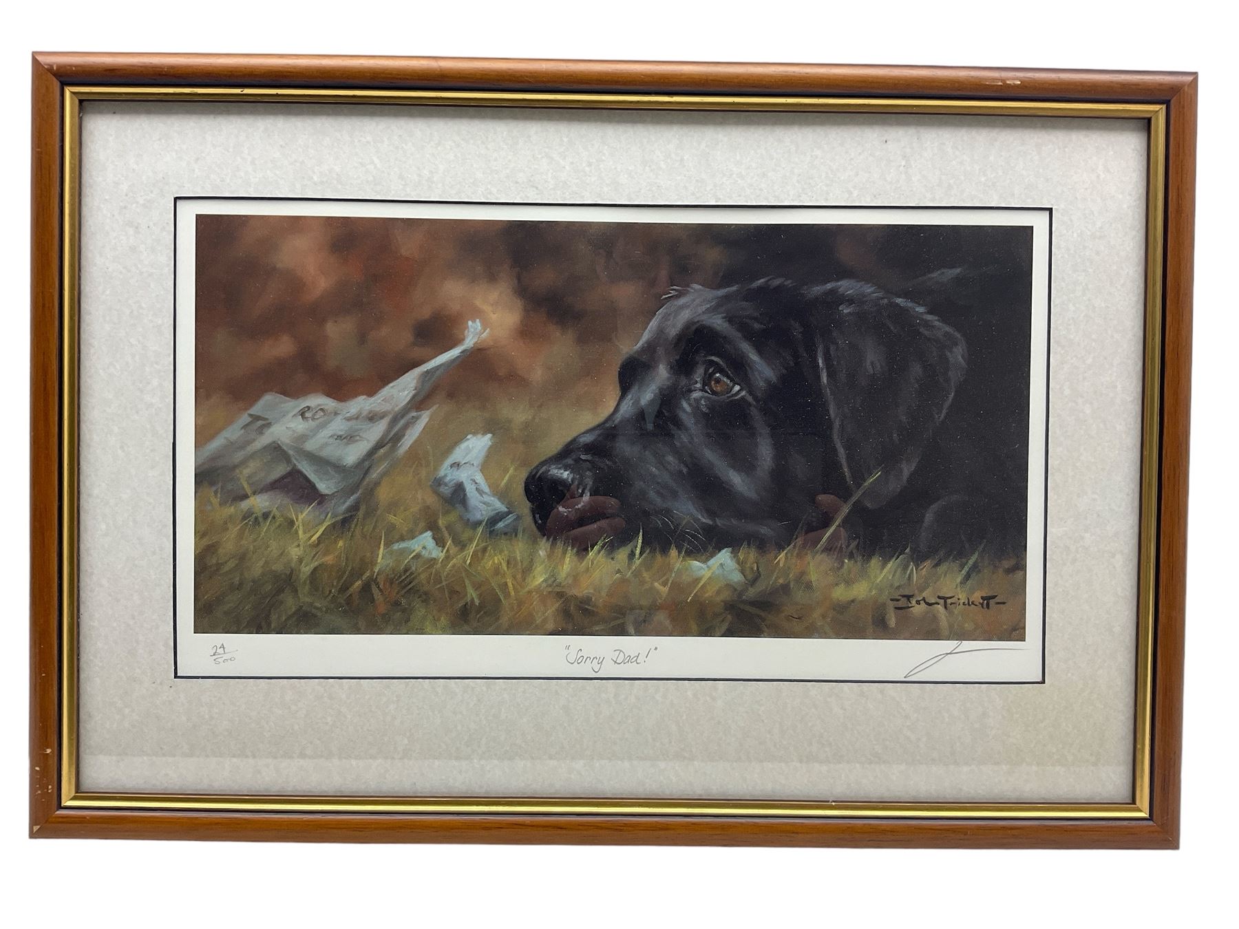 John Trickett limited edition print ‘Sorry Dad!’ signed in pencil 