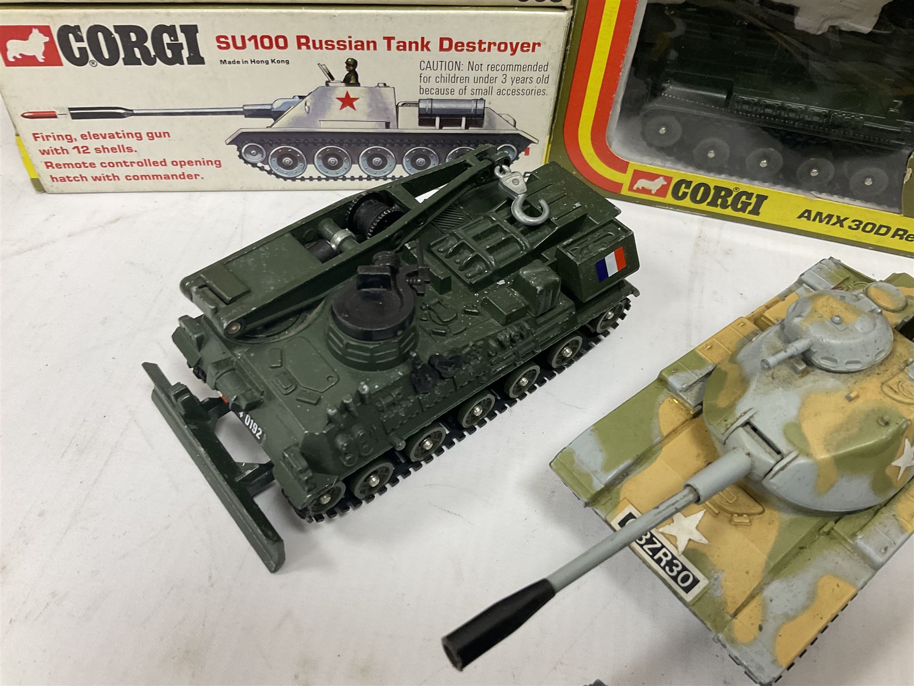 Corgi - eleven military models comprising three x 900, three x 901, four x 905 & 908; all boxed; together with nine unboxed models (18)