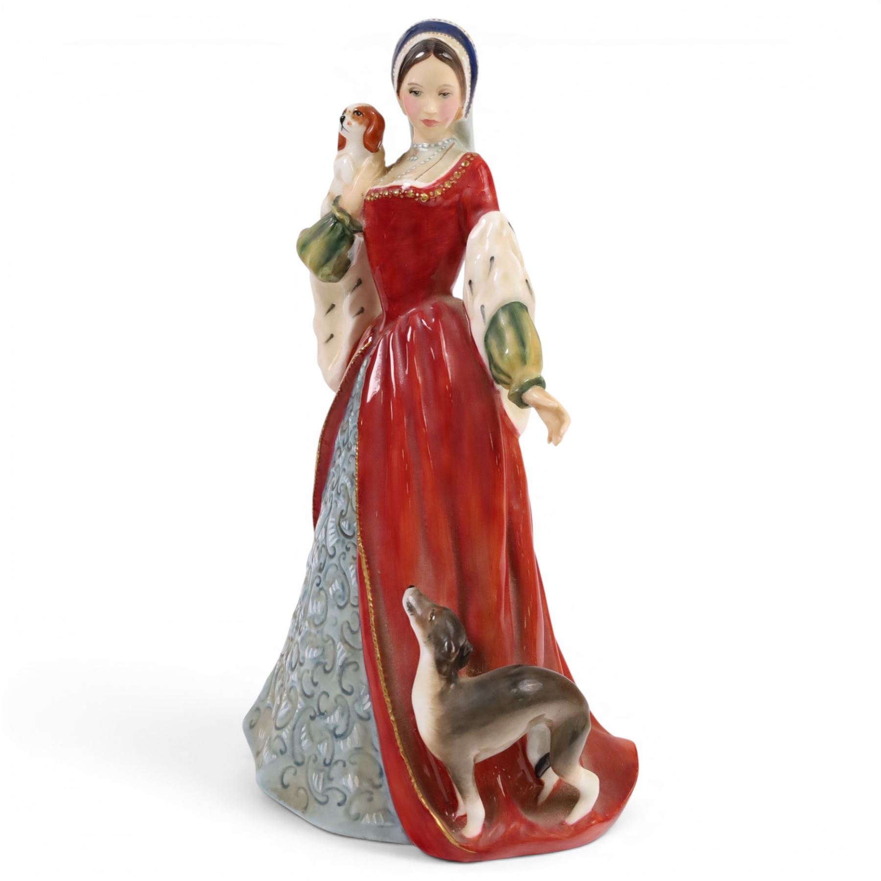 Two Royal Doulton figurines, Catherine of Aragon HN3233 and Anne Boleyn HN3232