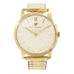 Girard-Perregaux gentleman's 9ct gold manual wind wristwatch, cream dial with baton hour m...