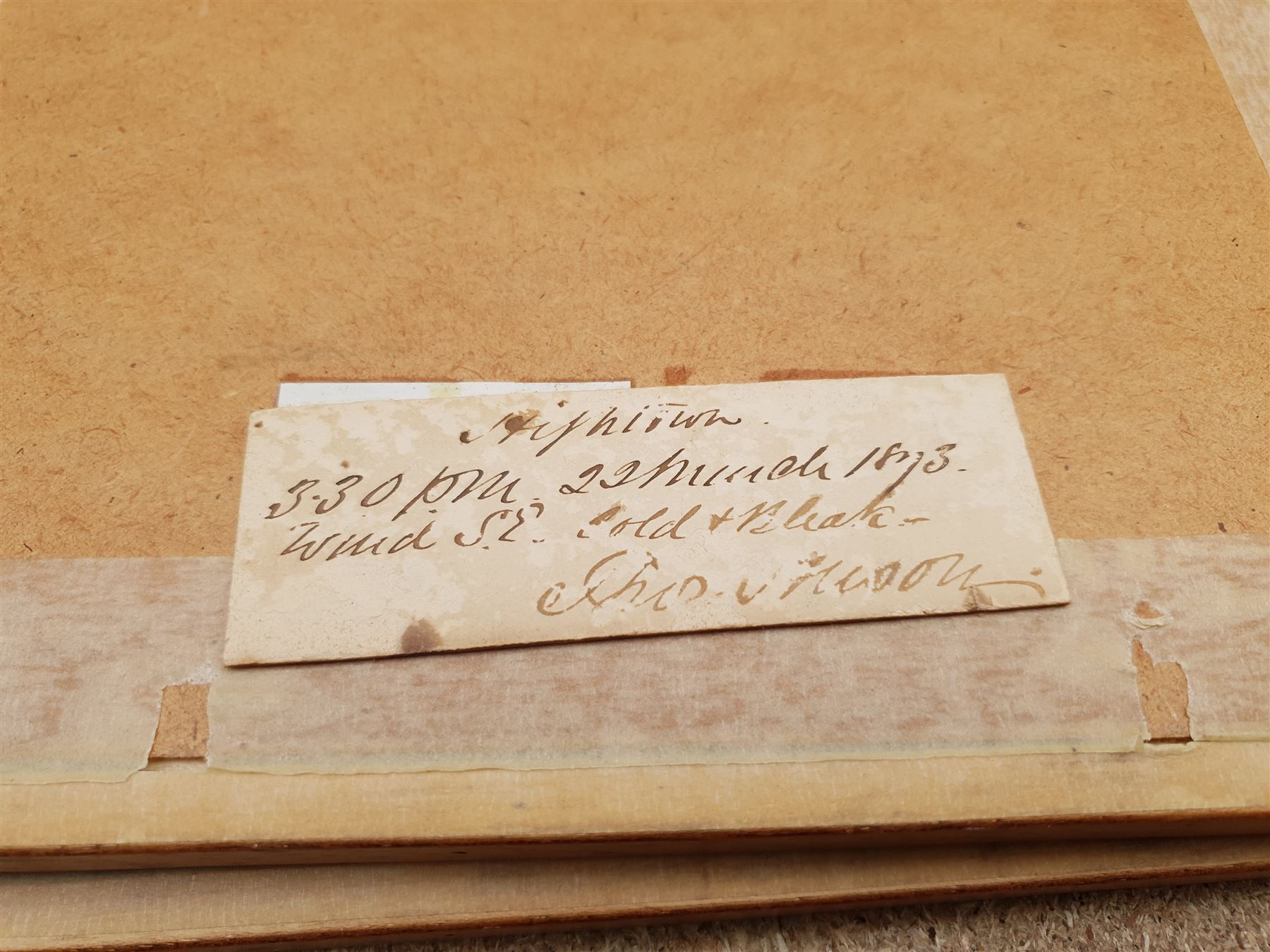 Thomas Hudson (British 1844-1920): 'A Recollection of Cox' and Sun Through the Clouds, pair watercolours, one signed titled and indistinctly dated on original label verso 12cm x 17cm