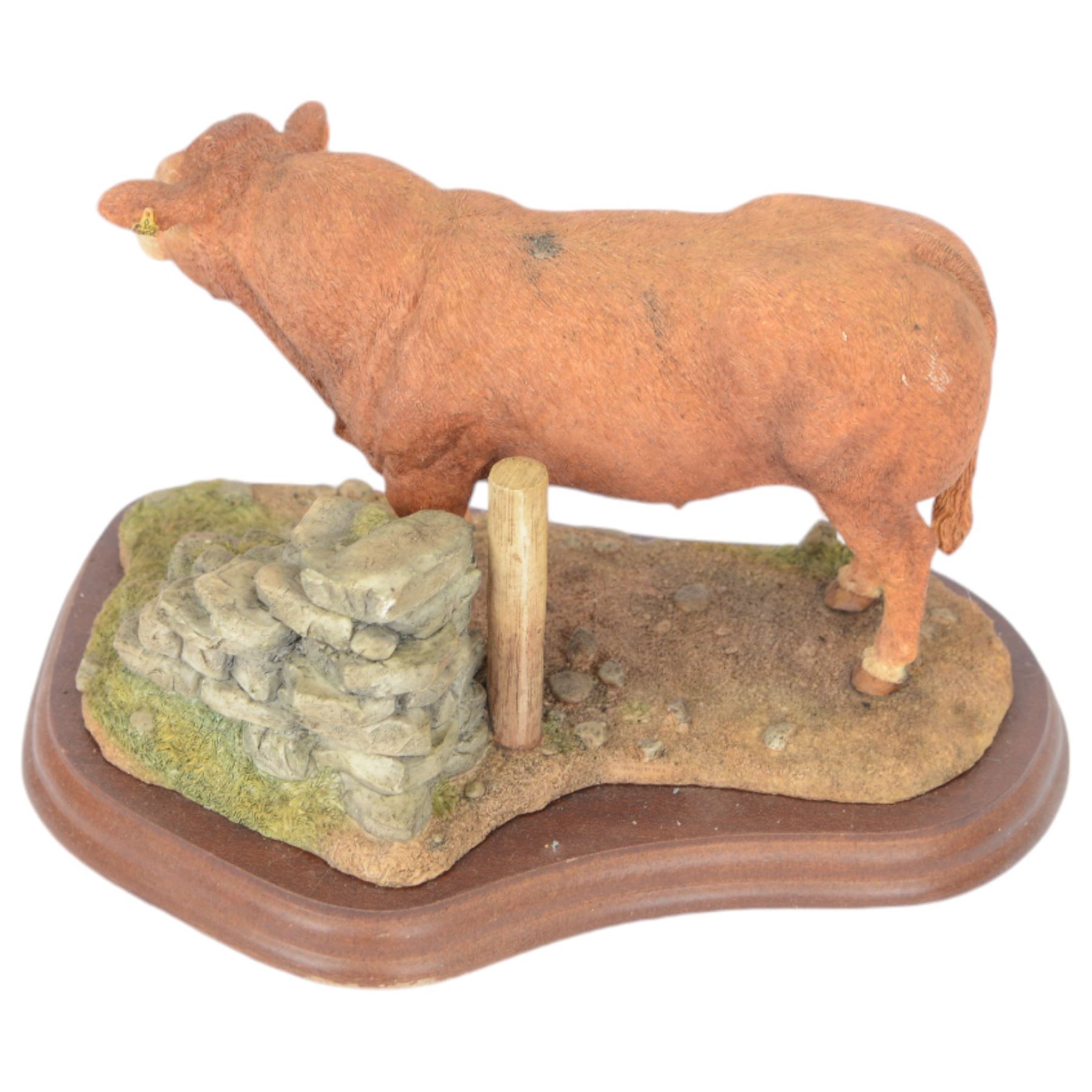 Two Border Fine Arts bull figures, comprising Belgian Blue Bull No A8953 and Limousin Bull No A9788
