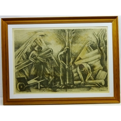  The Timber Yard, lithograph after Eric Christensen (British Contemporary) 51.5cm x 74.5cm  