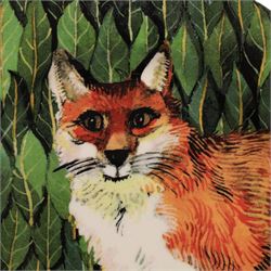Pair of Emma Bridgewater plates, Birds and Leaves pattern and Fox and Leaves pattern, D22cm