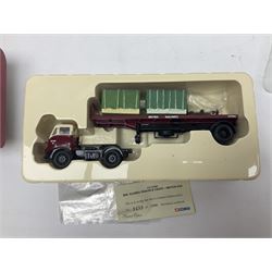 Eight Corgi die-cast models - four limited edition Vintage Glory of Steam Nos.80002, 80005, 80201 & 80205; all boxed with certificates; Classics Showman's Range No.27602; Dibnah's Choice No.CC20202; Road Transport heritage No.CC13306; and Premium limited edition Brewery No.11801; all boxed (8)