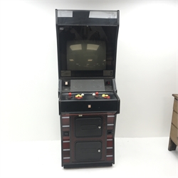 Electrocoin 'Xenon' arcade machine, with 'Thunder Zone' game cartridge, W69cm, H187cm, D93cm