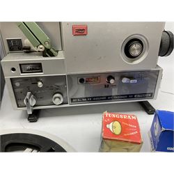 Elmo ST-1200 sound film projector, with instruction manual and black carrying case