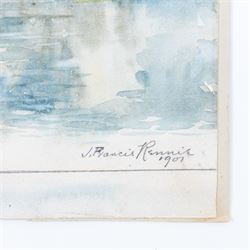 John Francis Rennie (British Early 20th Century): Whitby Scenes, set three watercolours signed, two dated 1901, max 30cm x 22cm (3) (unframed)