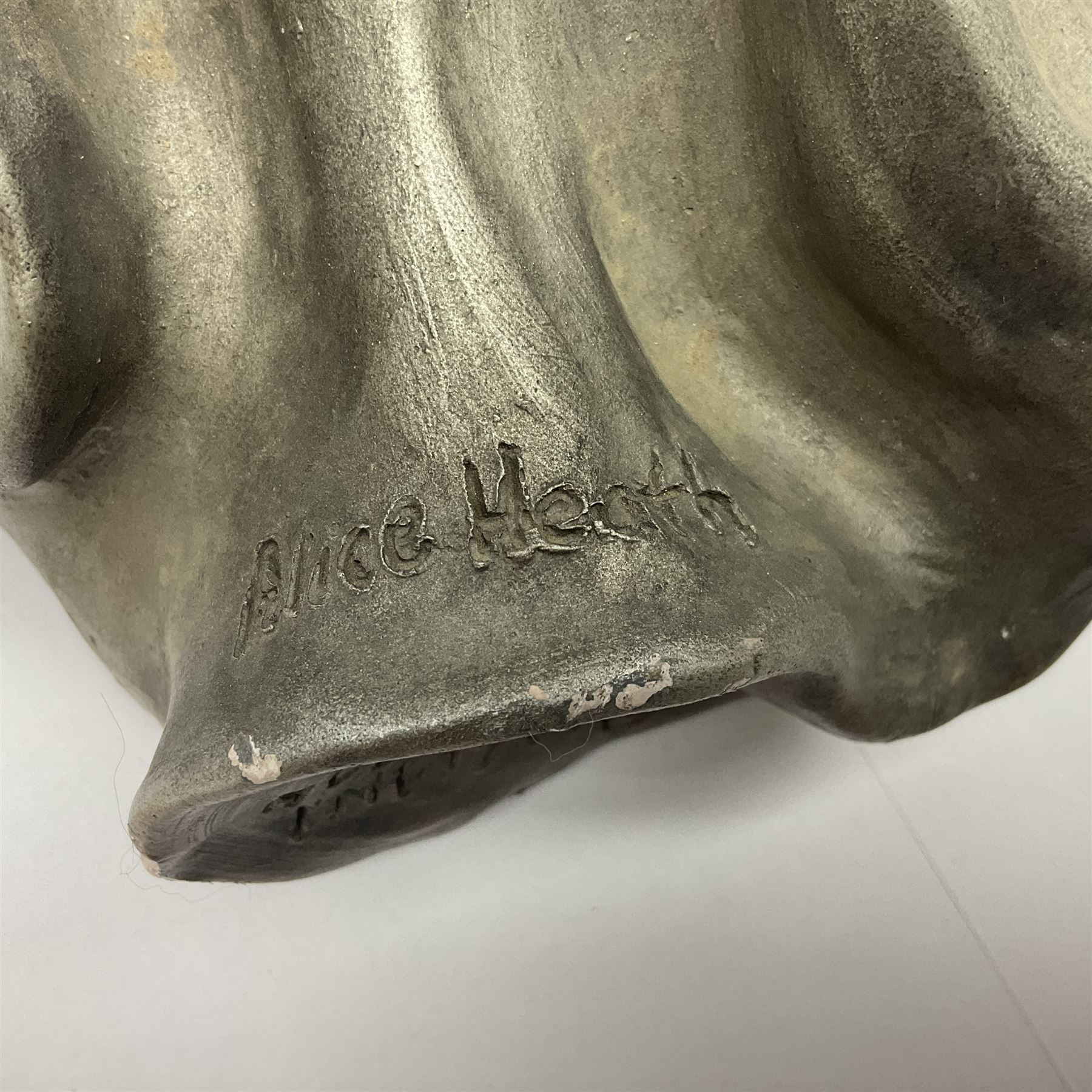 After Alexsander Danel for Austin Sculpture, Windswept, sculpture modelled as a female in flowing dress 