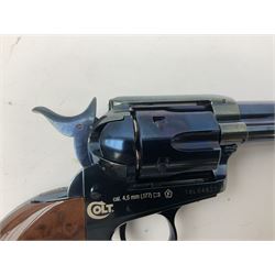 German Umarex CO2 .177 Colt Single Action Army .45 revolver, No.16L04827 L35cm overall; boxed with instructions