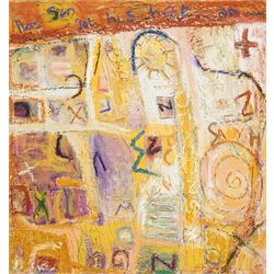 Gillian Ross Kelsey (British 1935-2025): 'The Sun Has Got His Hat On', acrylic on board un...