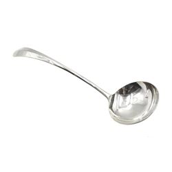 Silver ladle, Fiddle pattern by Gee & Holmes, Sheffield 1973, approx 7.4oz