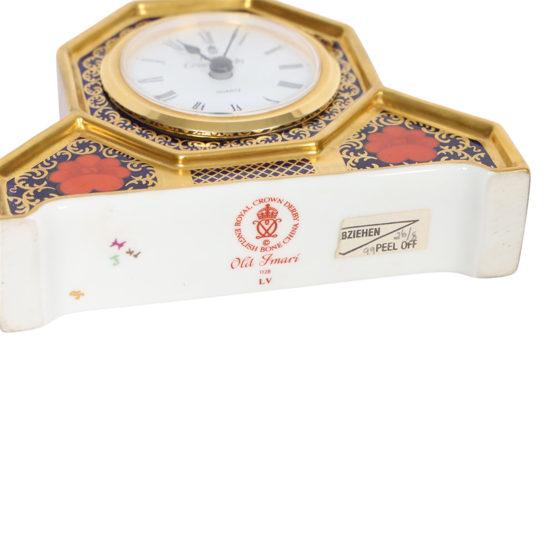 Royal Crown Derby 1128 Old Imari mantel clock, with box, H11cm
