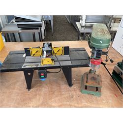 Tooltech router table and Nutool five speed drill press  - THIS LOT IS TO BE COLLECTED BY APPOINTMENT FROM DUGGLEBY STORAGE, GREAT HILL, EASTFIELD, SCARBOROUGH, YO11 3TX