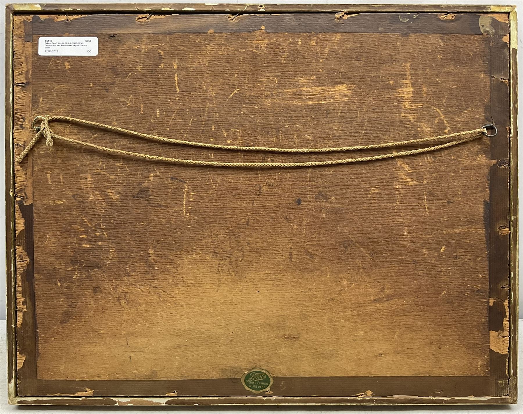 Gilbert Scott Wright (British 1880-1958): Outside the Inn, watercolour signed 20cm x 29cm