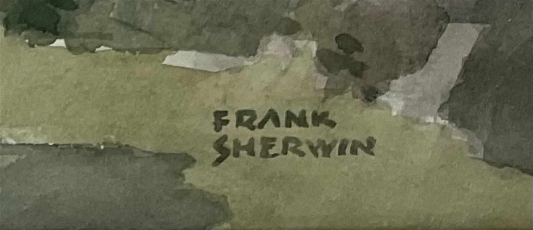 Frank Sherwin (British 1896-1985): A Quiet Harbour, watercolour signed 34cm x 44cm