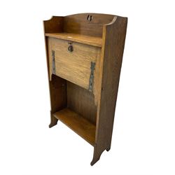 Early 20th century oak fall front writing desk bookcase