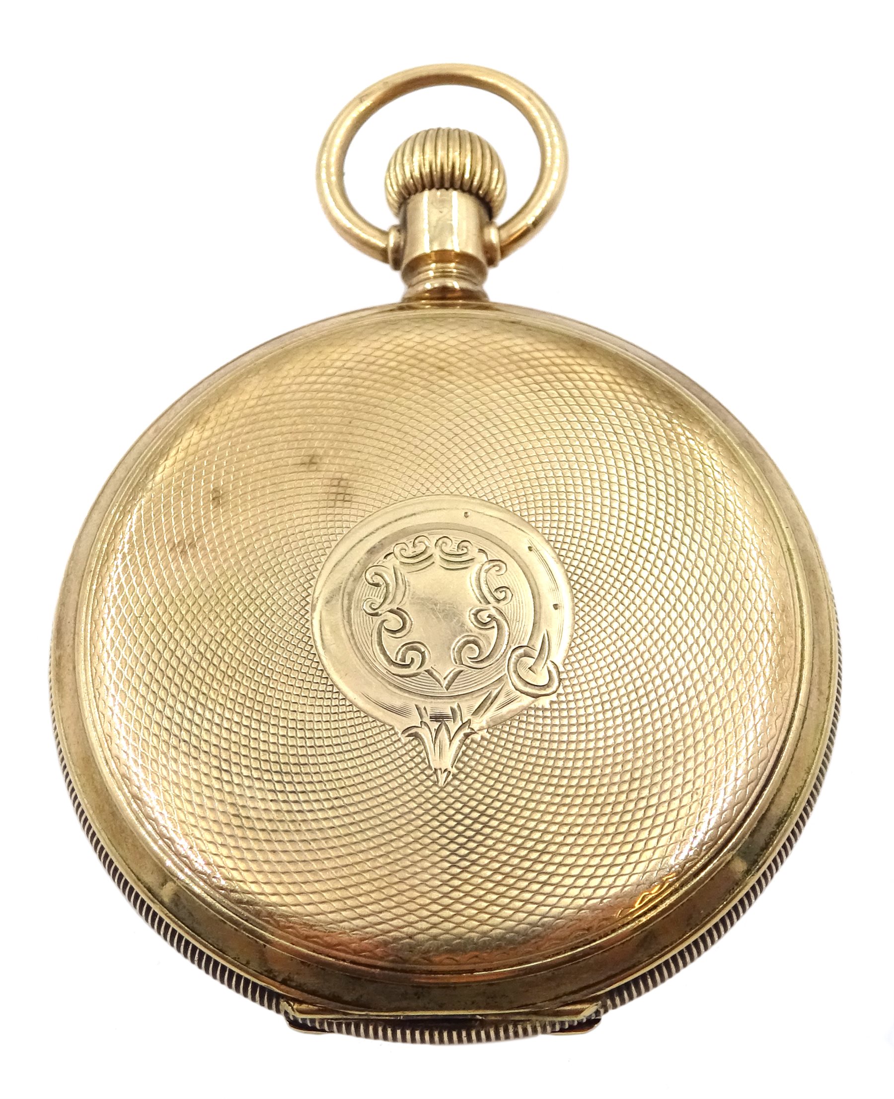  Elgin early 20th century 9ct gold full hunter pocket watch top wound, No. 18741683, case by Keysone USA, Chester import mark 1914   