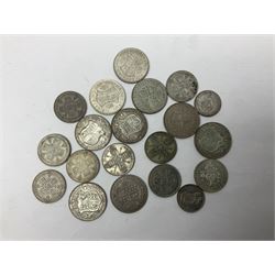 Approximately 235 grams of Great British pre-1947 silver coins, including half crowns etc

