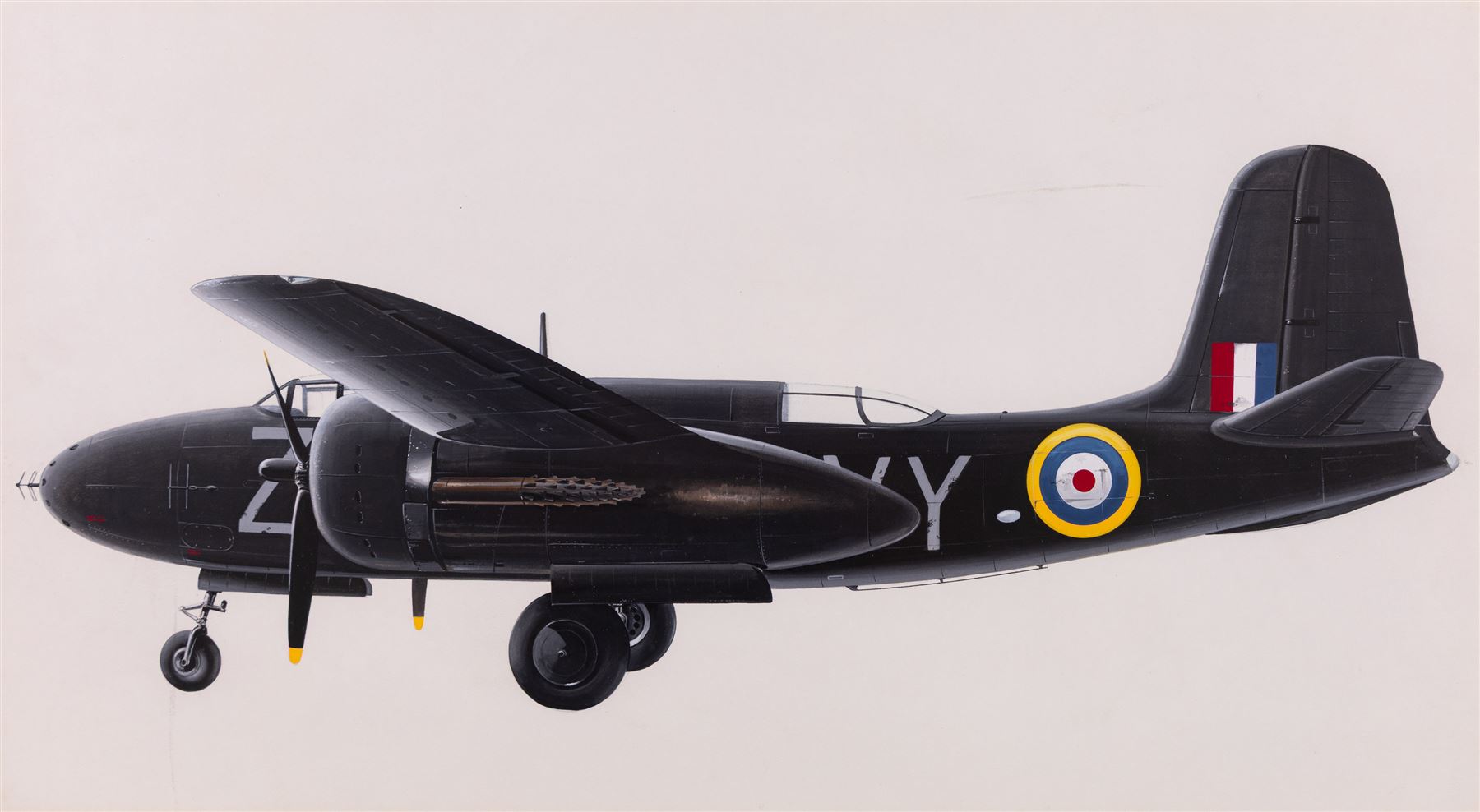 John Batchelor (British 1936-2019): Aircraft Studies, set of eleven gouaches variously signed and inscribed, max 35cm x 52cm (11)