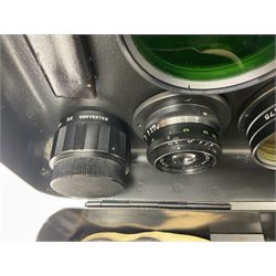 Zenit Photosniper Outfit, to include Zenit E camera body, serial no 80272217, 'Tair-3S 4.5/300' lens serial no 8508819, 'Aico 3x Converter', etc, all in a metal carry case  