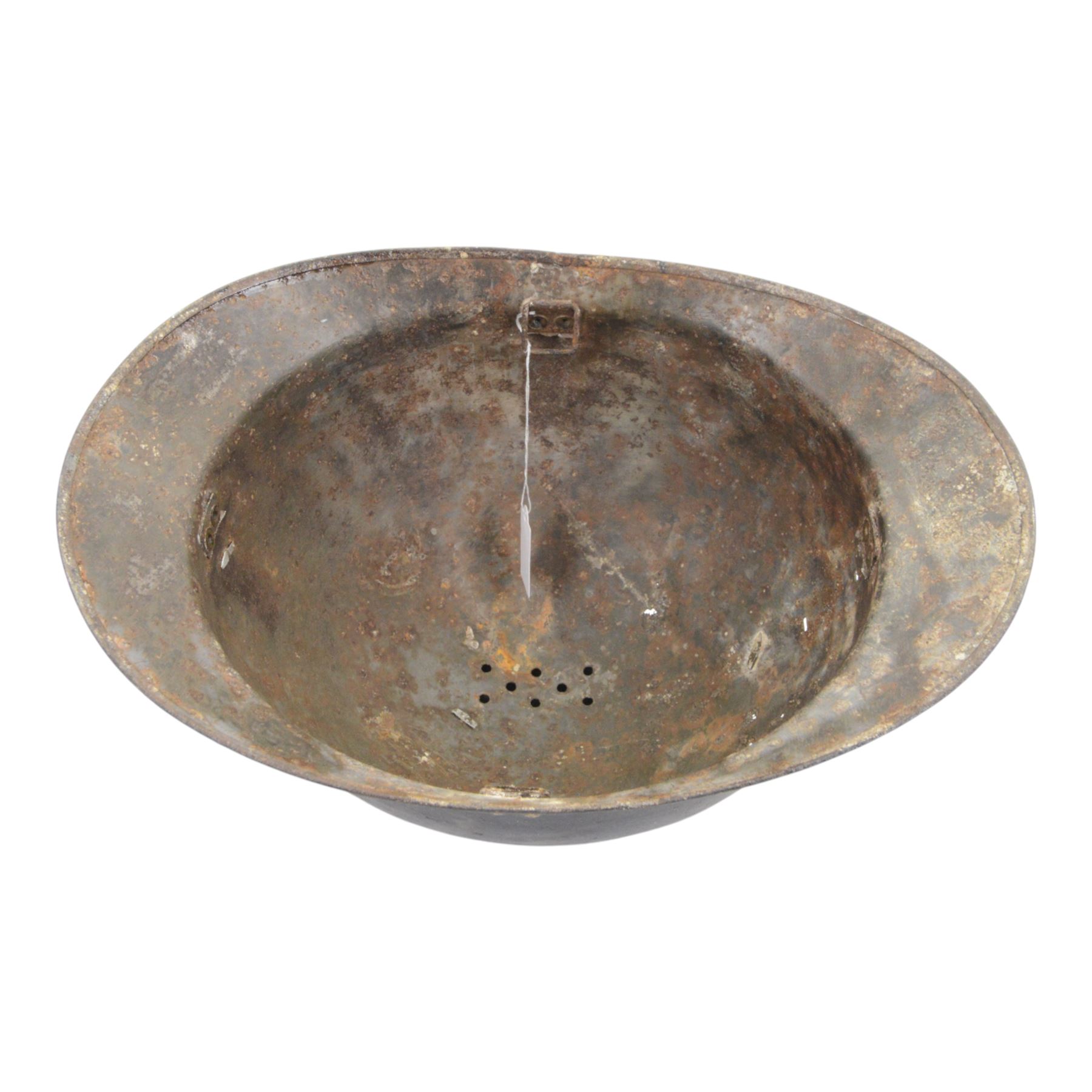 French Vichy Milice adrian helmet with white painted mark to the front, without liner, 