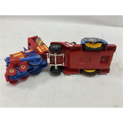 Corgi/Dinky - twelve unboxed and playworn TV/Film related die-cast models including Popeye Paddle Wagon; Dick Dastardly; Magic Roundabout; Muppets; Basil Brush; and Noddy (12)