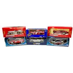 Six large scale die-cast models - Revell 1:18th scale Audi Avus Quattro; Winners Circle 1:18th scale Dodge rally car; Tonka Polistil Mercedes Benz RW196 1:16T racing car; Tonka Polistil Maserati 250F 1:16TG racing car; Solido 1:18th scale Citroen Xsara T4 WRC-2001; and Solido 1:18th scale Peugeot 206 WRC - 1999 & 2000; all boxed (6)