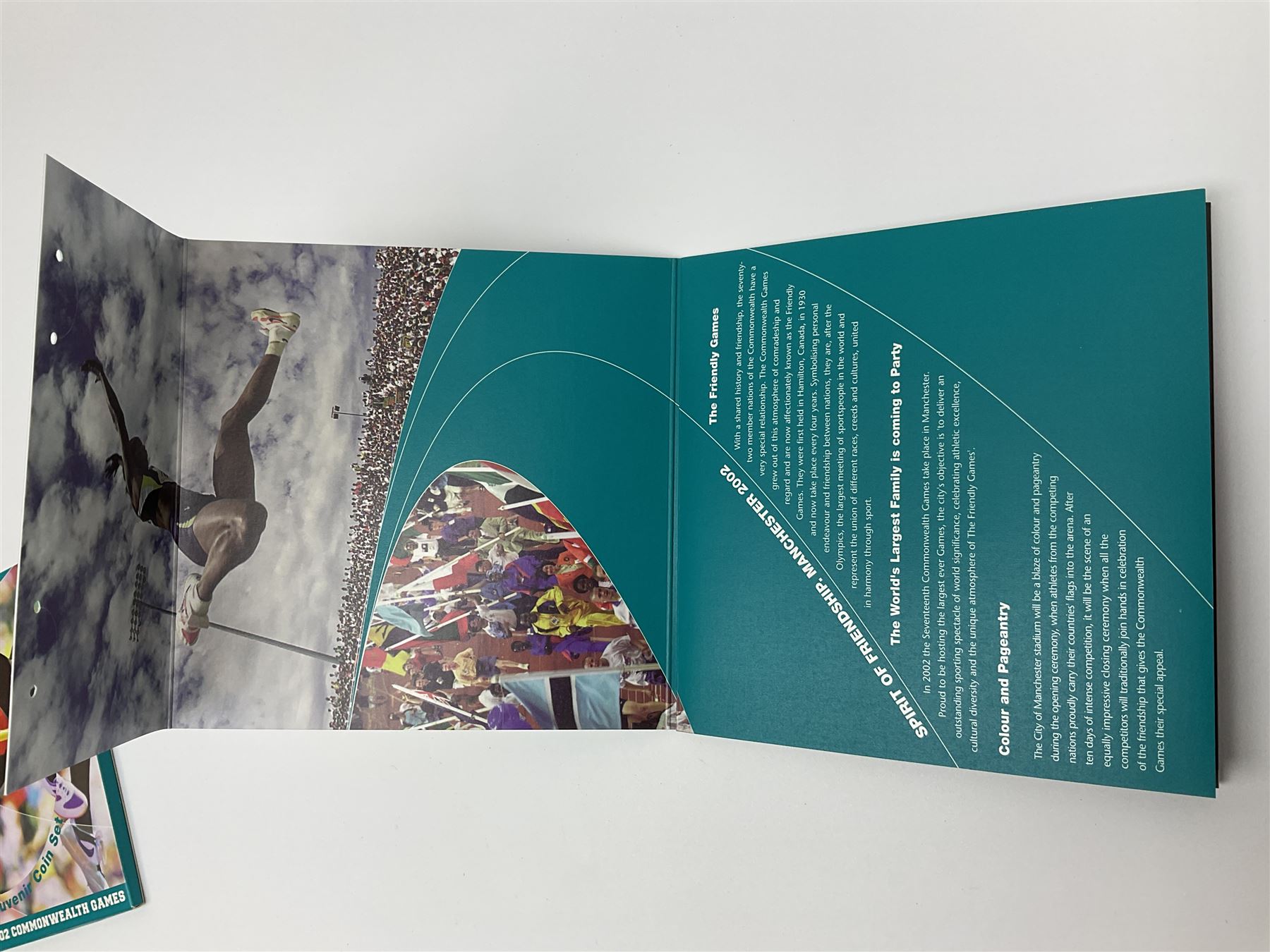 The Royal Mint Queen Elizabeth II 2002 Manchester Commonwealth Games four coin two pound coin  set in card display