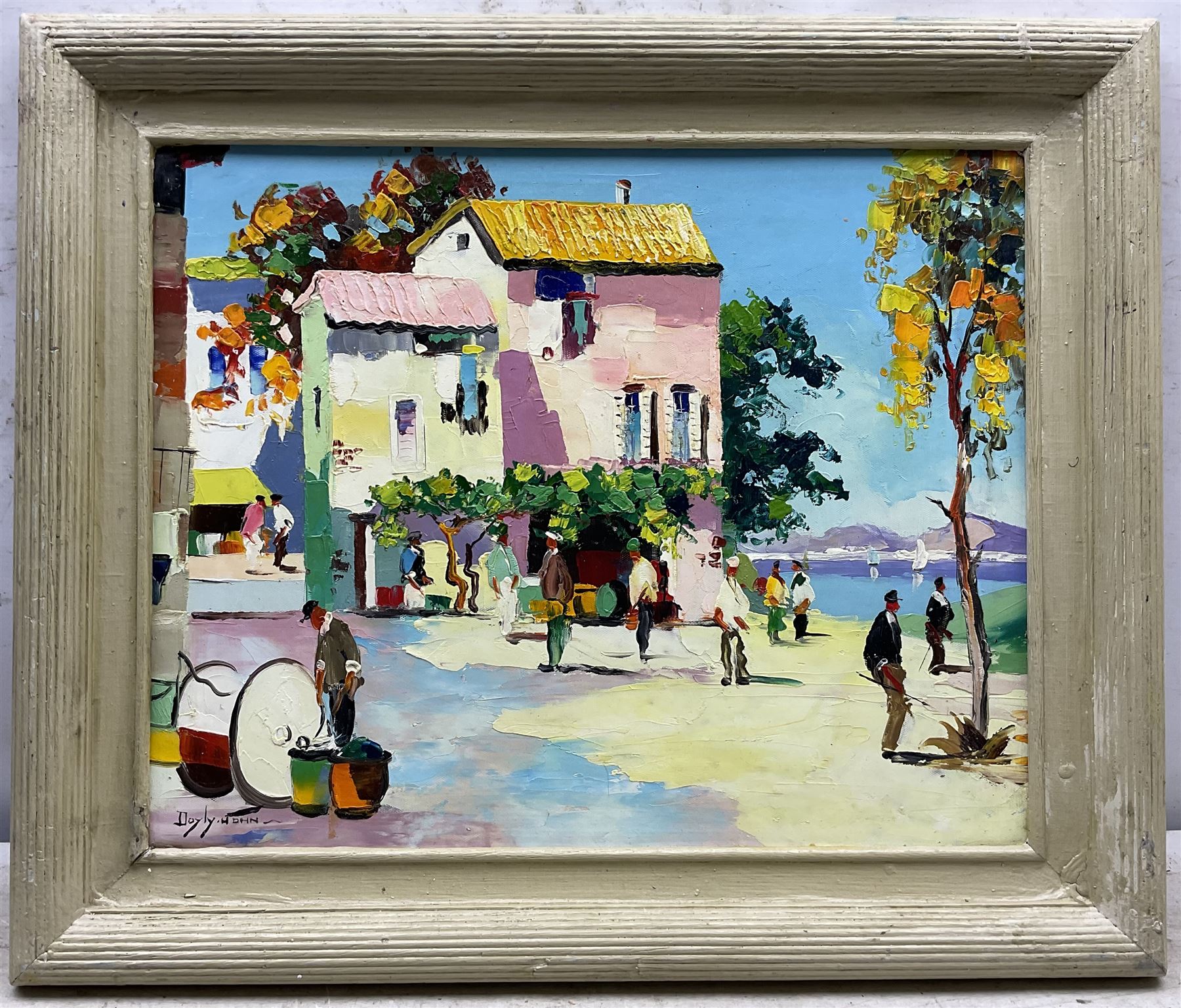 Cecil Rochfort D'oyly John (British 1906-1993): 'St Tropez - South of France', oil on board signed, titled verso 40cm x 50cm