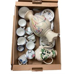 Collection of ceramics, including Wedgwood Jasperware, vases, tea services etc in five boxes 
