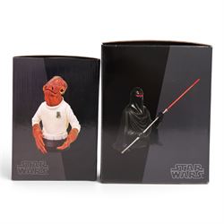 Two Gentle Giant limited edition Star Wars Collectible Mini Busts, Admiral Ackbar and The Force Unleashed Shadow Guard, both boxed with certificates