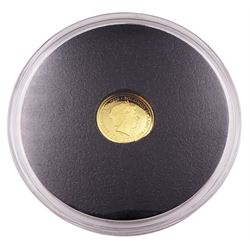 Queen Elizabeth II Soloman Islands 2020 24-carat gold proof ten dollars coin, commemorating the 75th anniversary of VE Day, cased with certificate