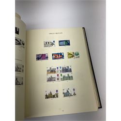 Stanley Gibbons 'Windsor Album' housing Great British stamps from Queen Victoria to Queen Elizabeth II including penny reds, half penny bantams etc