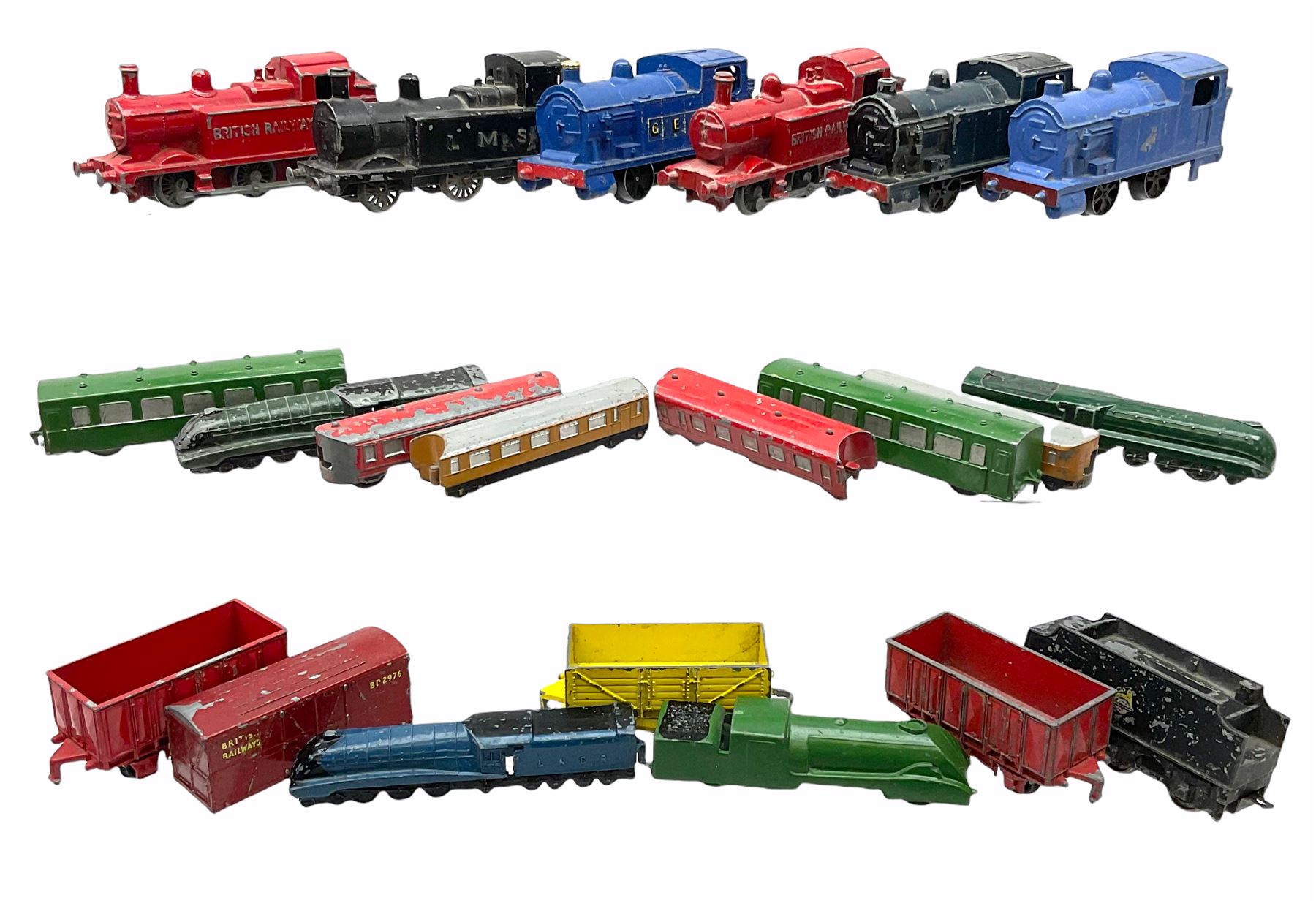 Dinky and other makers diecast LNER articulated train with blue