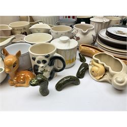 Large collection of Hornsea and Eastgate pottery, to include fauna pattern vases, swan lake tea set, eight limited edition christmas plates, storage jars, mugs, tea and coffee pots etc. Seven boxes. 