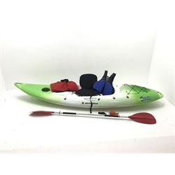 Perception Scooter kayak with paddle and various accessories 