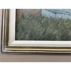 William Burns (British 1923-2010): 'Harbour View', oil on canvas laid on to board signed, titled verso 39cm x 54cm 
Provenance: direct from the artist's family