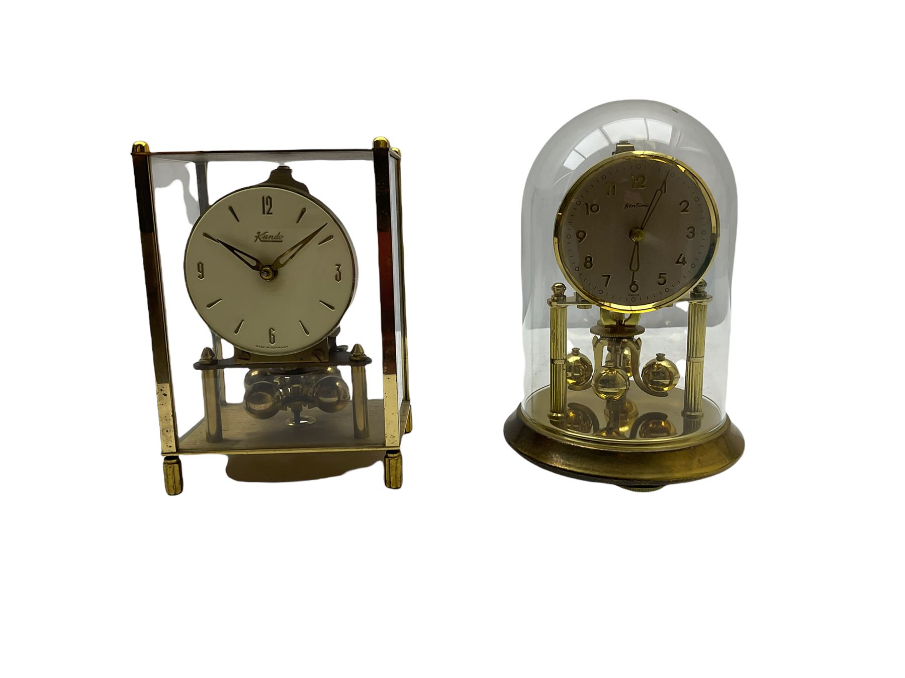A 20th century English Torsion clock marketed by Bentime Ltd, London