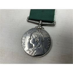 Victoria Volunteer Long Service and Good Conduct Medal, unnamed; with ribbon