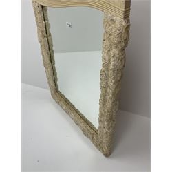Rectangular stone effect mirror 
